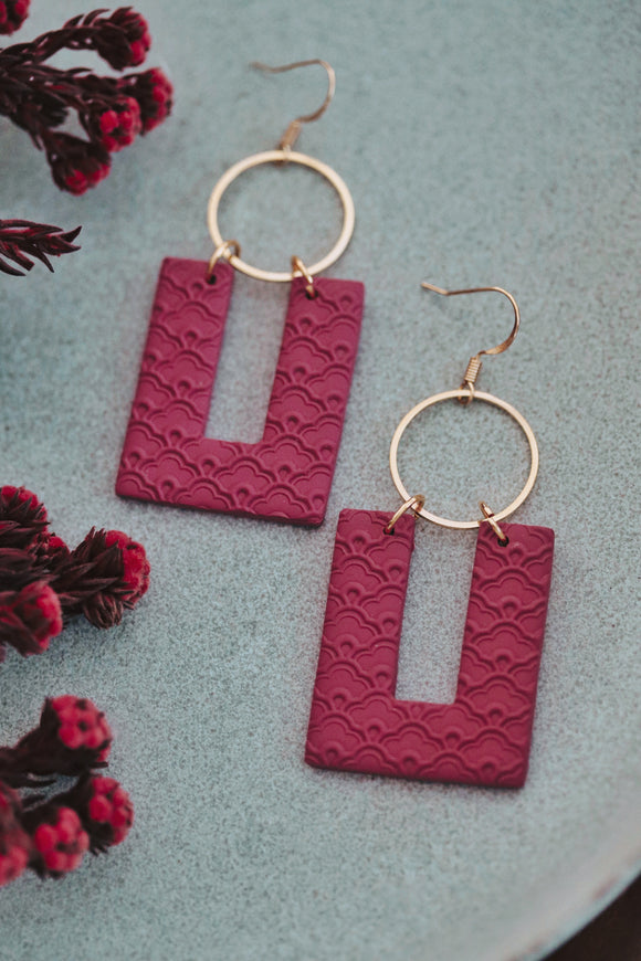 Ann Scott & Co Pink Polymer Clay Drop Earring