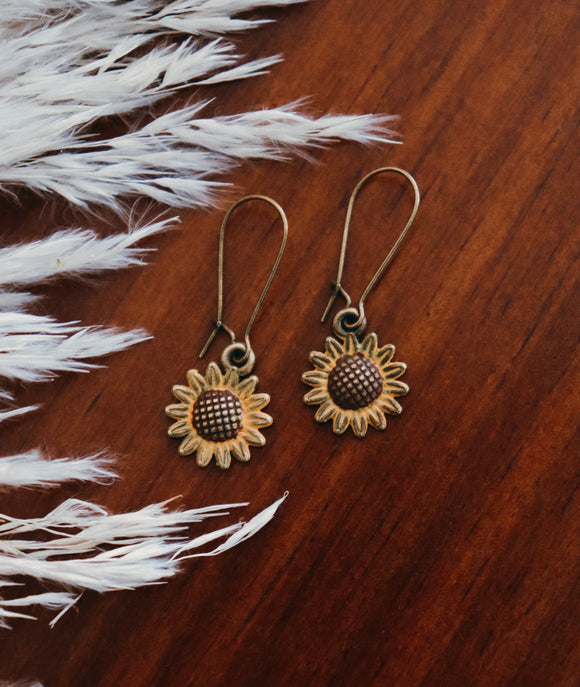 Rustic Sunflower Earrings