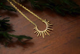 Sun Burst Dainty Pendant Necklace