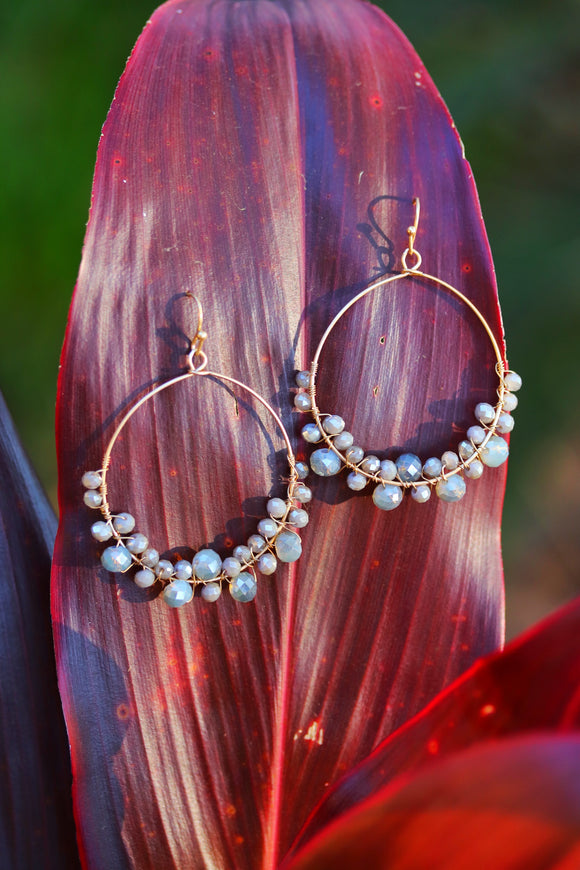 Semi Beaded Hoops