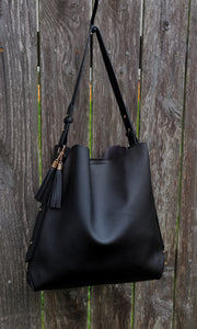 Tassle Handbag Black