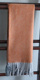 Ultra Soft Reversible Rust Striped Scarf