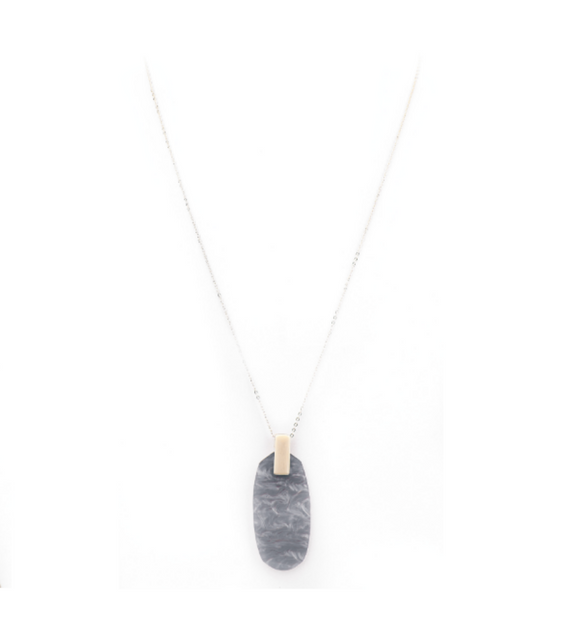 Gray and Gold Necklace