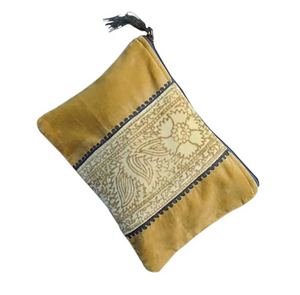 Gold Stripe Medium Pouch