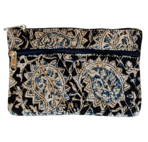 Hand Made Coin Purse Blue Paisley