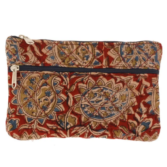 Hand Made Coin Purse Red Paisley