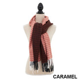 Ultra Soft Caramel Two-Tone Scarf